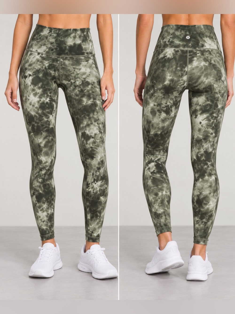 Lululemon Align Pants Diamond Dye Light Sage Army Green Dark Olive